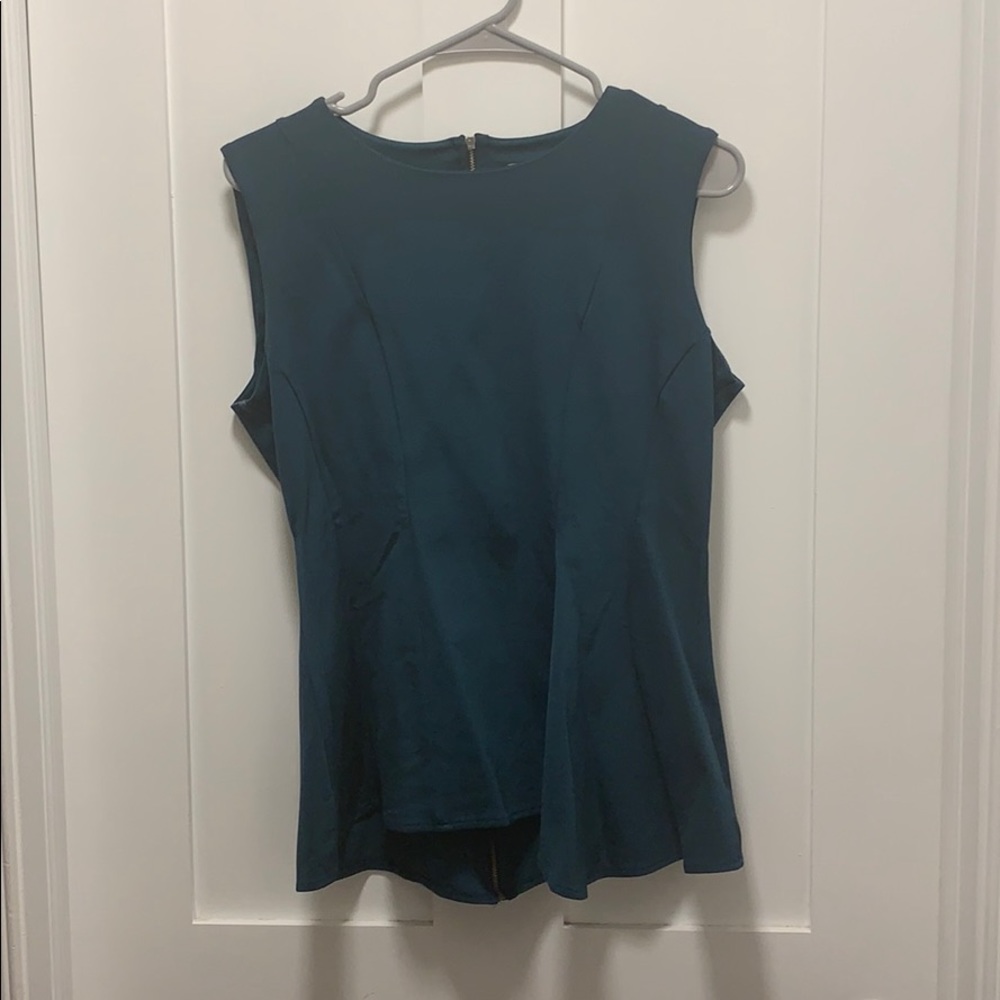 H&M asymmetrical peblem style top with zipper